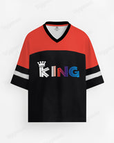 Big & Tall Men's Striped Gradient Christian Tennis Jersey Under His Wings